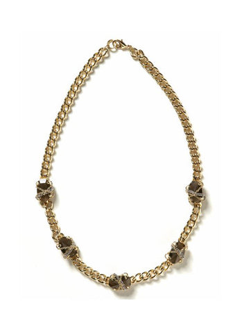 Chained gem necklace