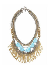 Linked frilly necklace